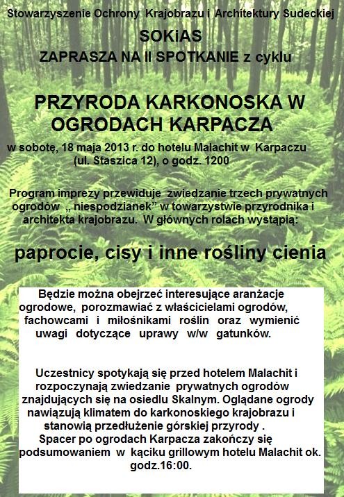  Przyroda Karkonoska w Ogrodach Karpacza