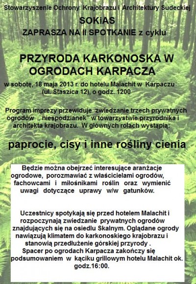  Przyroda Karkonoska w Ogrodach Karpacza