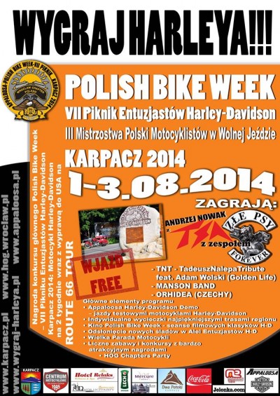 VII Piknik Entuzjastów Harley - Davidson – Polish Bike Week Karpacz 2014