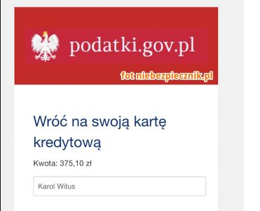 Uwaga na maile od “FINANSE GOV” w sprawie zwrotu podatku