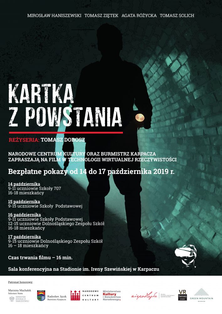 KARTKA Z POWSTANIA - pokaz filmu w technologii wirtualnej rzeczywistości