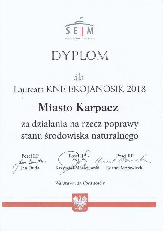 Nagroda dla Karpacza za działania proekologiczne