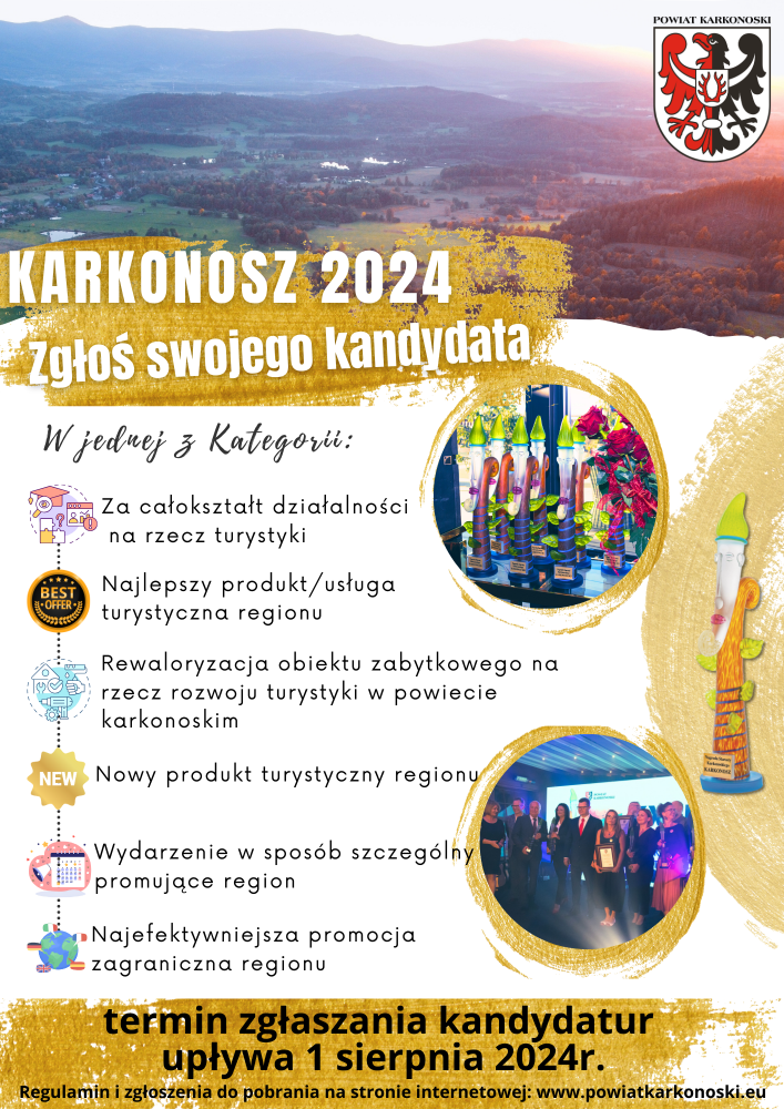Zgłoszenia kandydatur do nagrody KARKONOSZ 2024