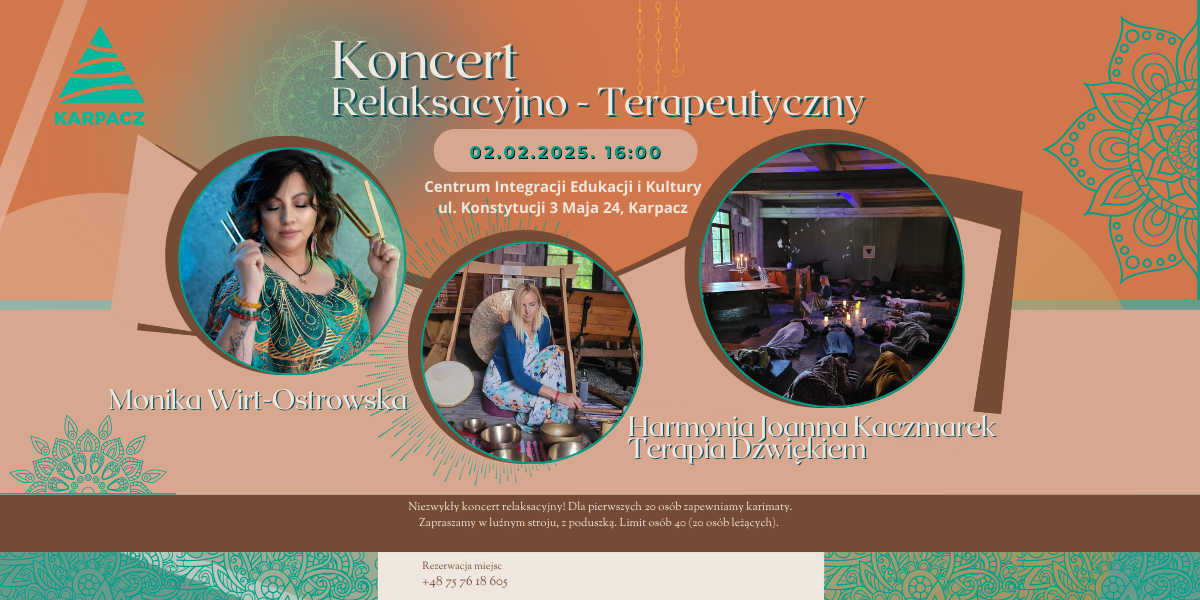 Koncert relaksacyjno-terapeutyczny - misy, gongi, kamertony i kryształowa Harfa