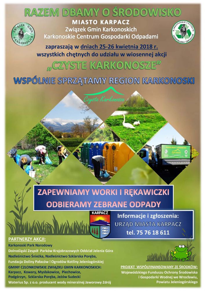 Czyste Karkonosze - wspólnie posprzątajmy Region Karkonoski