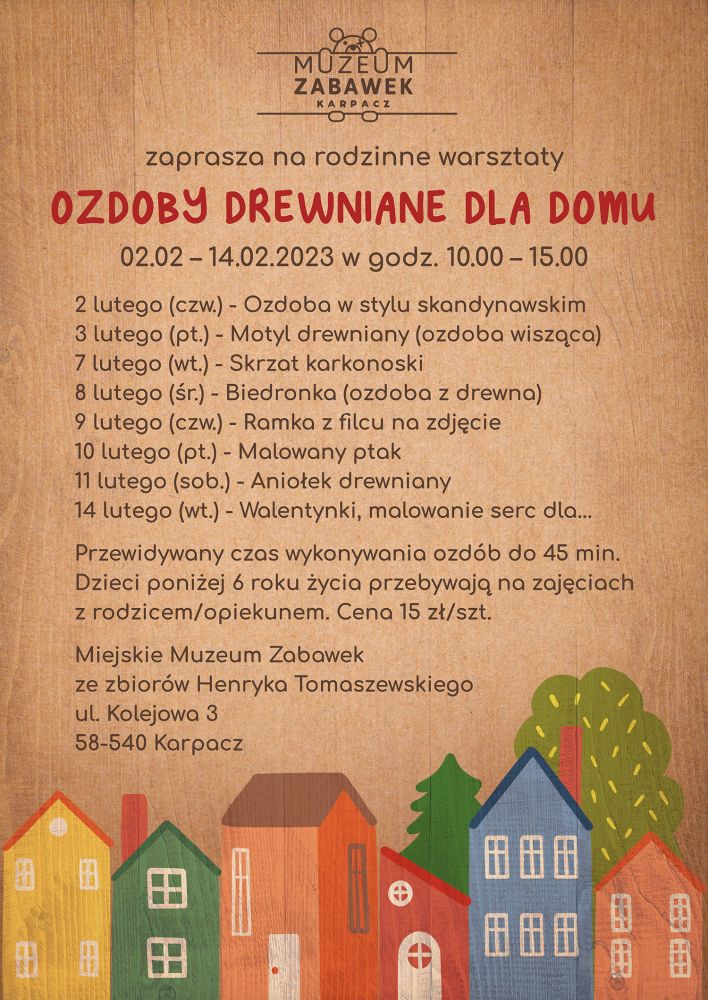 Ozdoby drewniane dla domu - warsztaty rodzinne