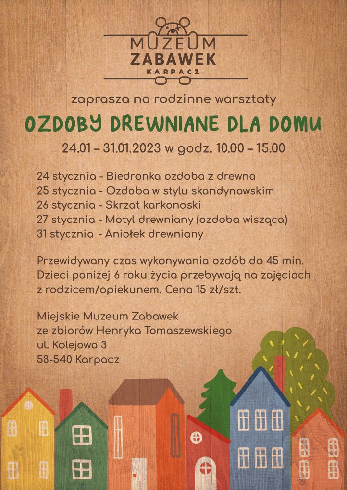 Ozdoby drewniane dla domu - warsztaty rodzinne