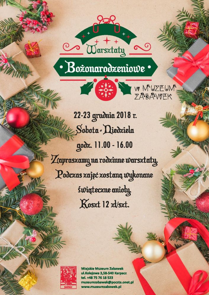 Warsztaty Bożonarodzeniowe w Muzeum Zabawek