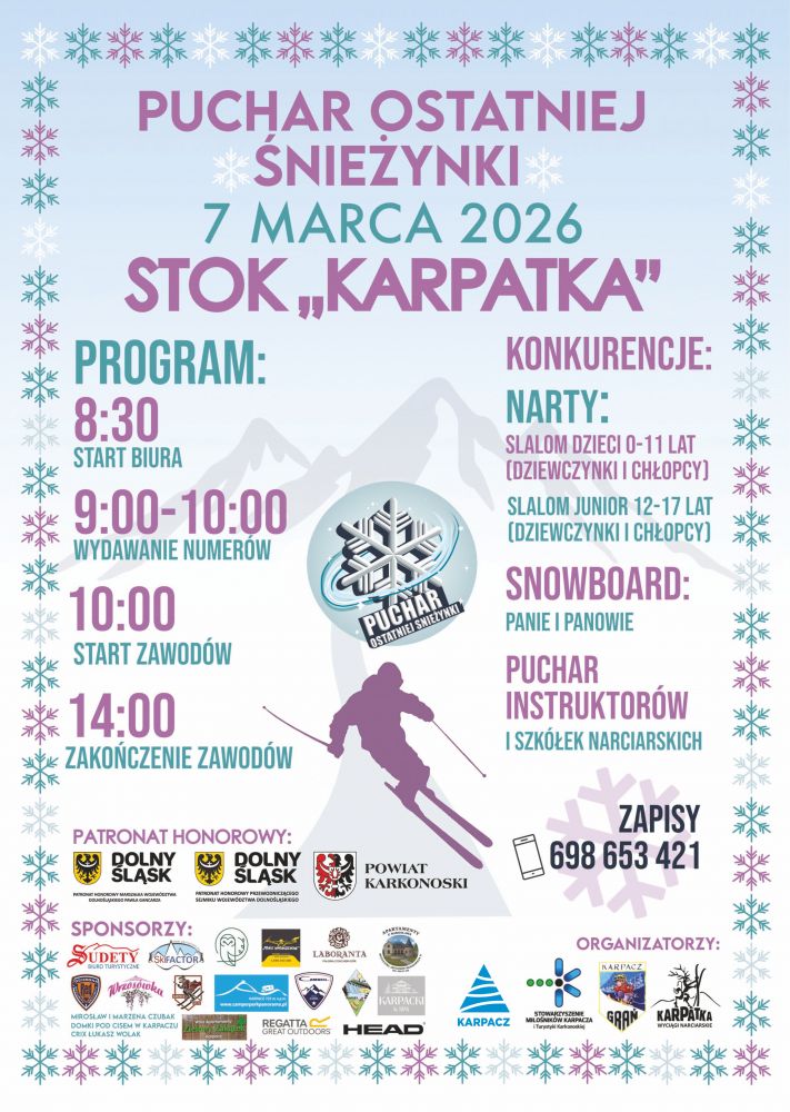 Puchar Ostatniej Śnieżynki 2026 - Stok Karpatka
