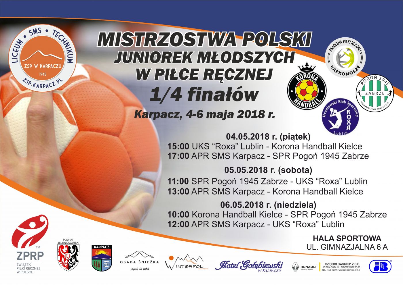 Mistrzostwa Polski Juniorek Młodszych w Piłce Ręcznej 1/4 finałów