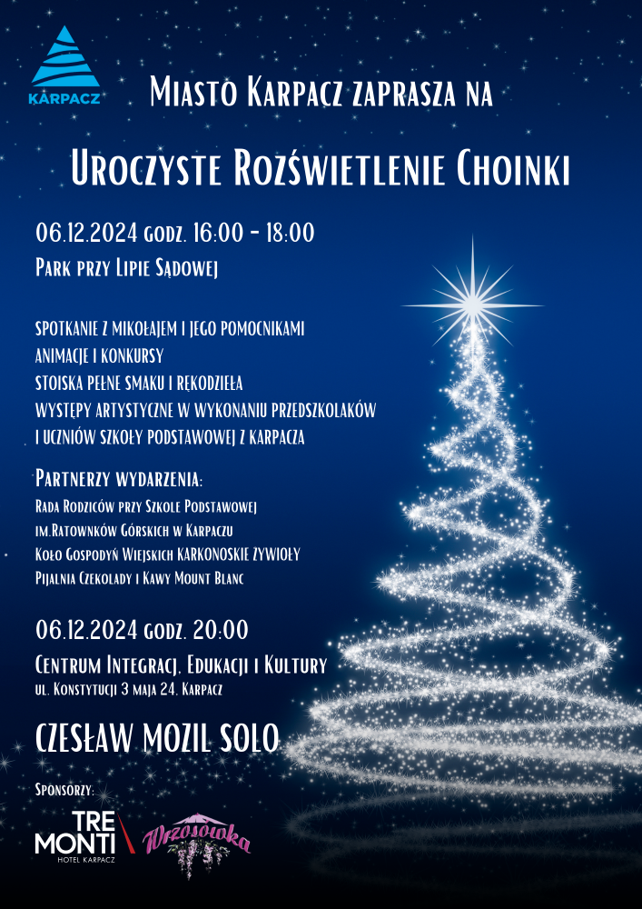 Uroczyste rozświetlenie choinki w Karpaczu