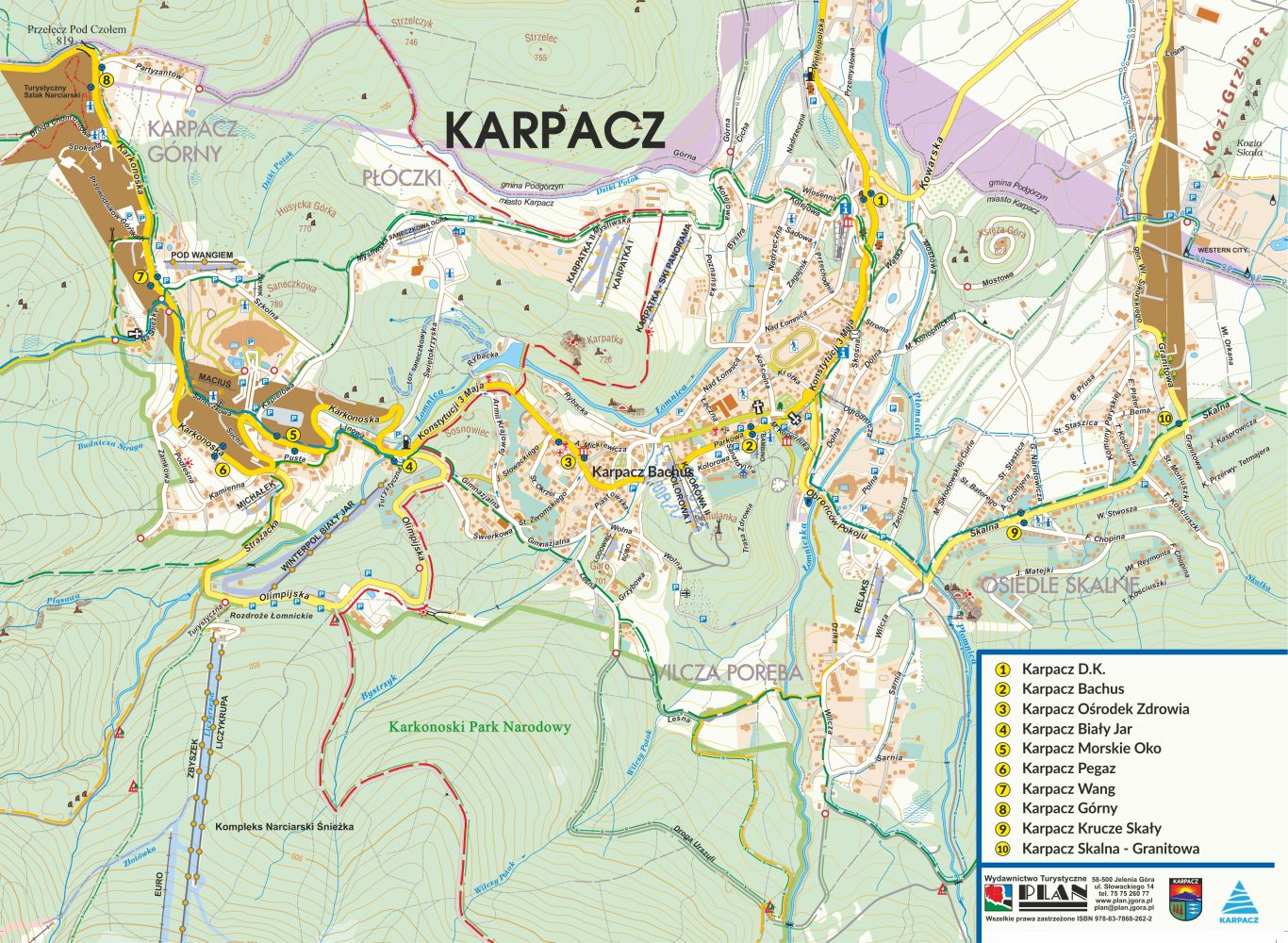 Mapa Tras Karpacz 