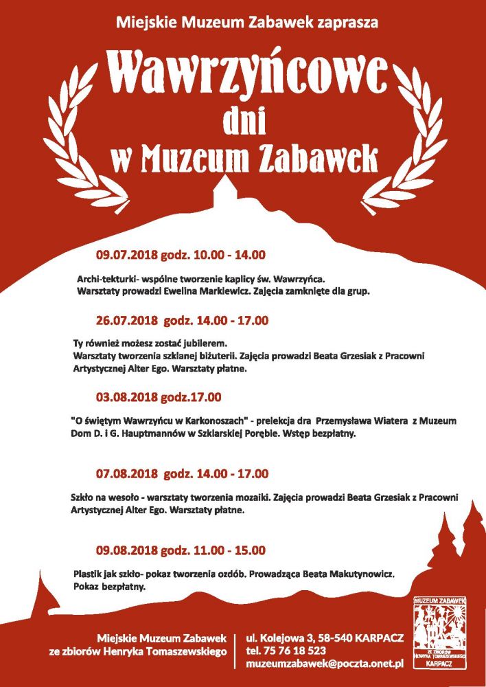 Wawrzyńcowe Dni w Muzeum Zabawek