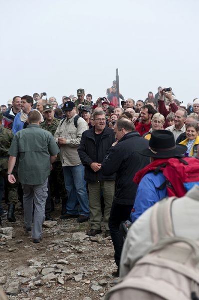 Prezydent Bronisław Komorowski na Śnieżce-10.08.2010r.