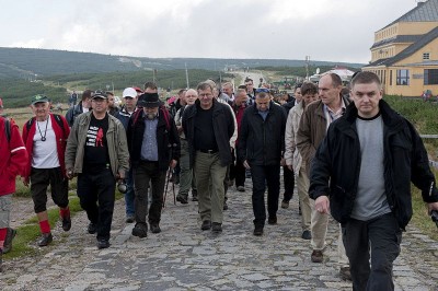 Prezydent Bronisław Komorowski na Śnieżce-10.08.2010r.