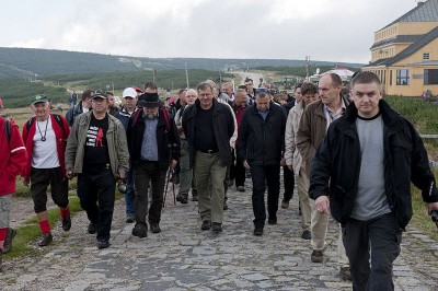 Prezydent Bronisław Komorowski na Śnieżce-10.08.2010r.