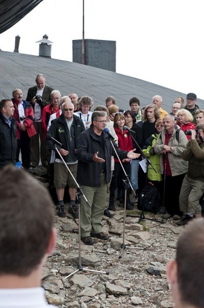 Prezydent Bronisław Komorowski na Śnieżce-10.08.2010r.