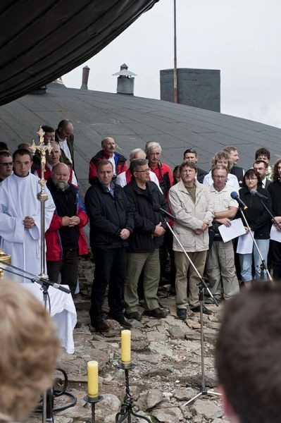 Prezydent Bronisław Komorowski na Śnieżce-10.08.2010r.