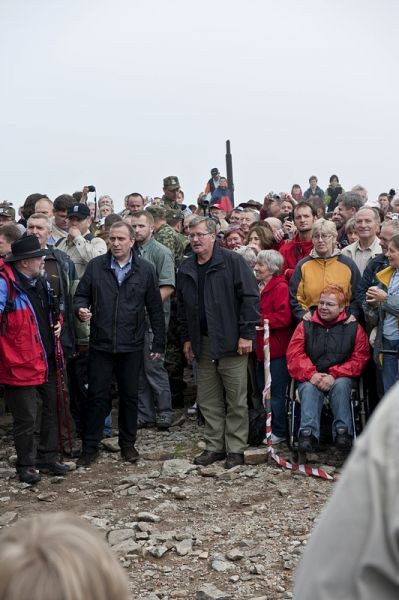 Prezydent Bronisław Komorowski na Śnieżce-10.08.2010r.