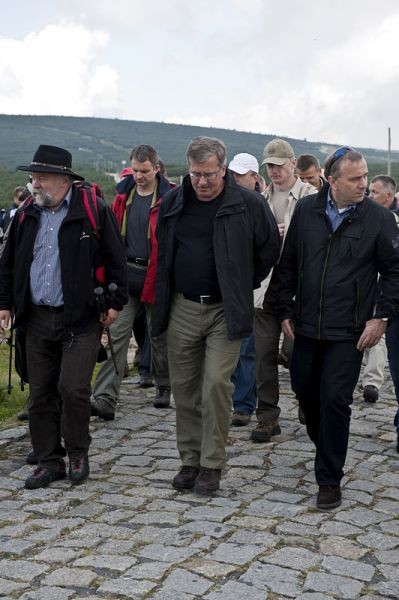 Prezydent Bronisław Komorowski na Śnieżce-10.08.2010r.