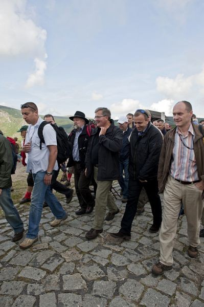 Prezydent Bronisław Komorowski na Śnieżce-10.08.2010r.