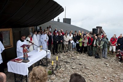 Prezydent Bronisław Komorowski na Śnieżce-10.08.2010r.