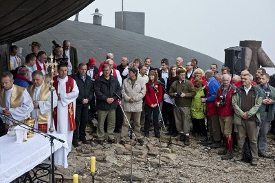 Prezydent Bronisław Komorowski na Śnieżce-10.08.2010r.