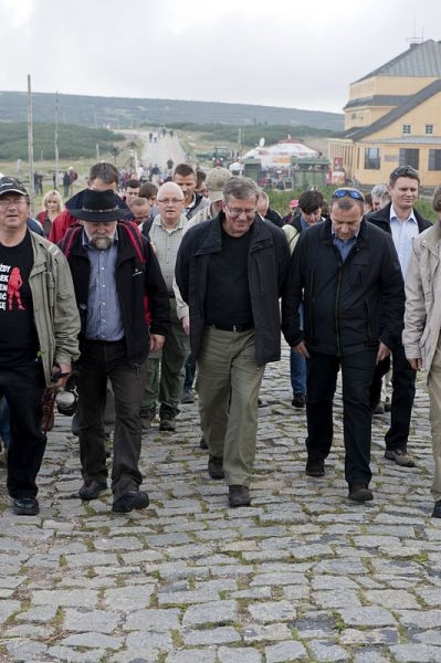 Prezydent Bronisław Komorowski na Śnieżce-10.08.2010r.