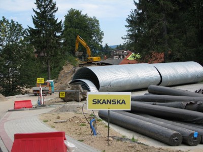Budowa tunelu pod Kolorową.