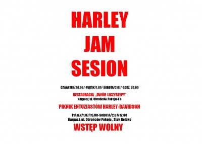 Już dzisiaj !!! HARLEY JAM SESSION
