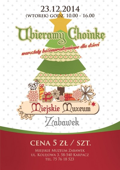 Warsztaty bożonarodzeniowe w Miejskim Muzeum Zabawek