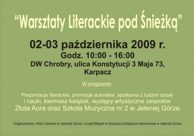 Warsztaty Literackie pod Śnieżką