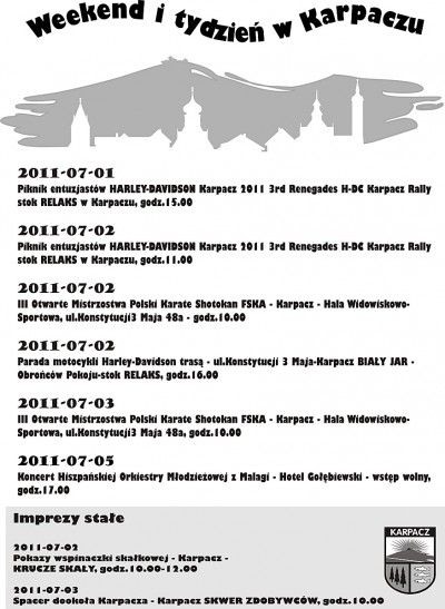 Weekend i tydzień w Karpaczu - czyli, co się będzie działo...
