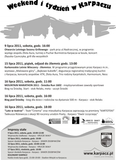 Weekend w Karpaczu...czyli co się będzie działo...