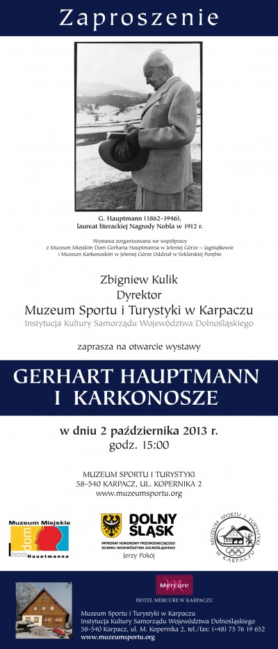  Zaproszenie na otwarcie wystawy w Muzeum Sportu i Turystyki