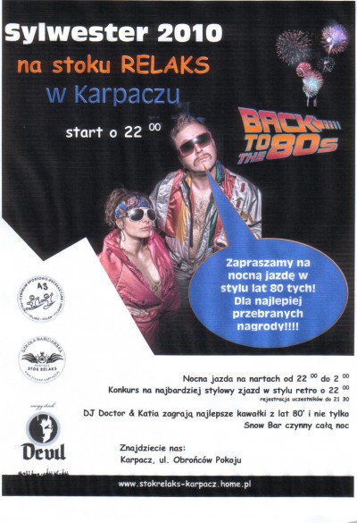 Zawody  Sylwestrowe na stoku  RELAKS  back to the 80s 