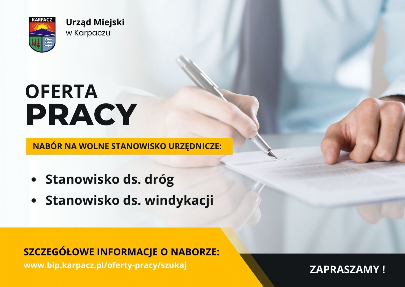 Oferty pracy w Urzędzie Miejskim w Karpaczu