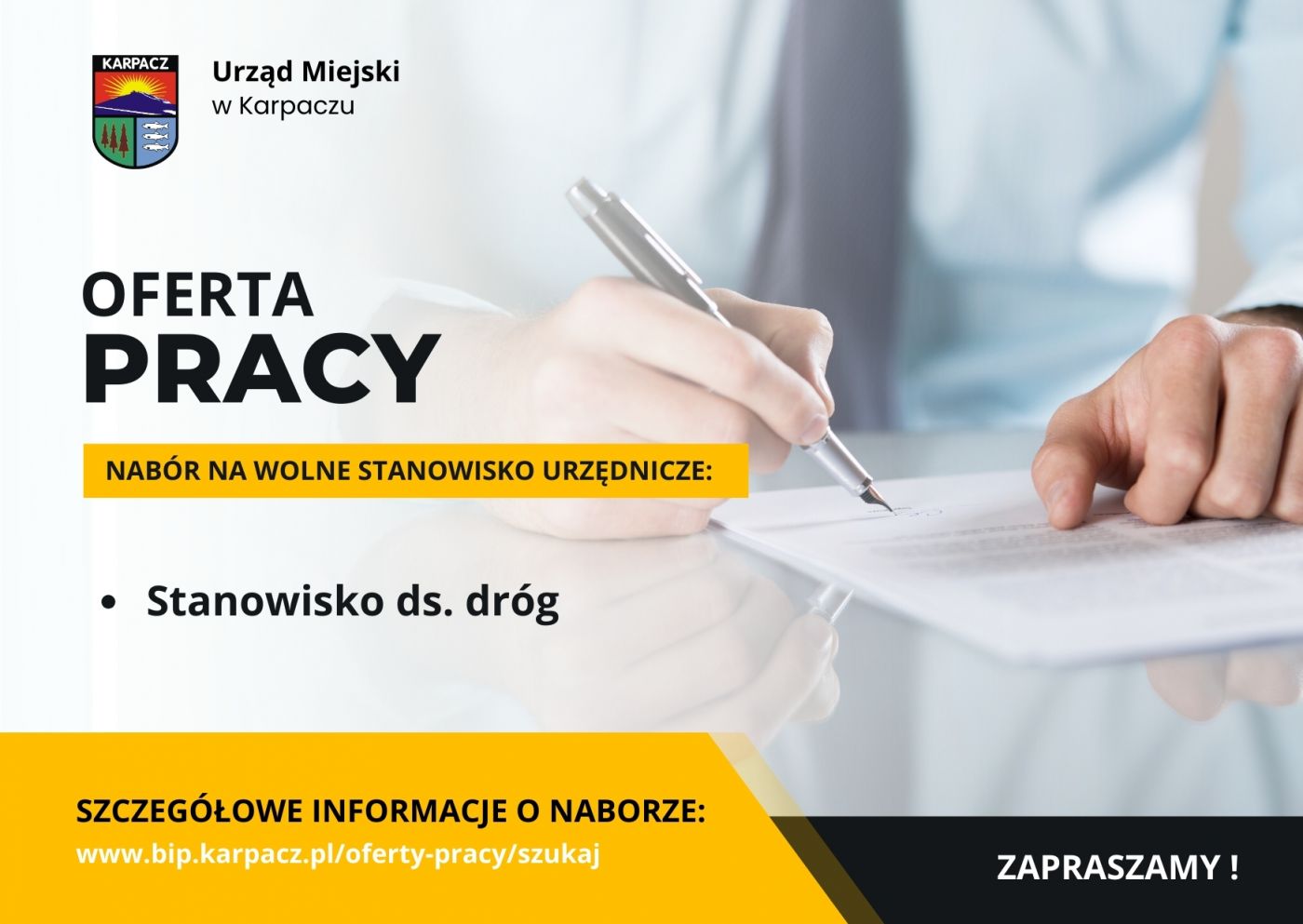 Oferty pracy w Urzędzie Miejskim w Karpaczu