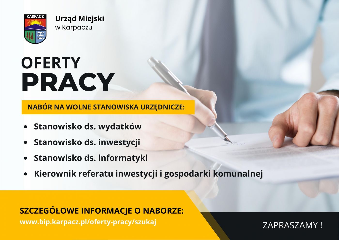 Oferty pracy w Urzędzie Miejskim w Karpaczu