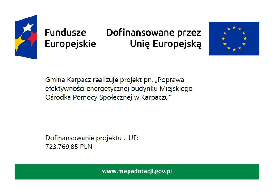 Termomodernizacja budynku MOPS w Karpaczu - dofinansowanie 723 769,85 zł