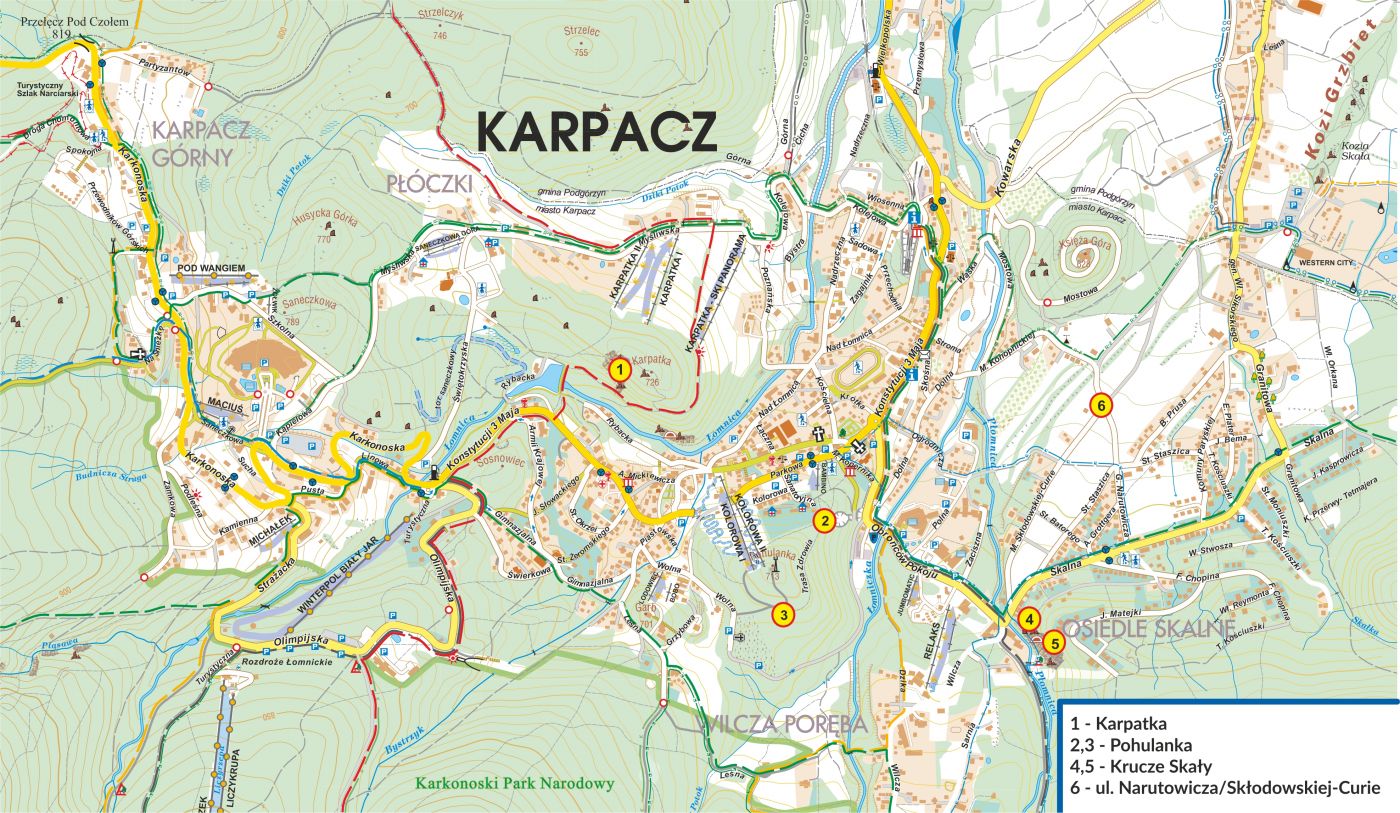 Mapa Tras Karpacz 