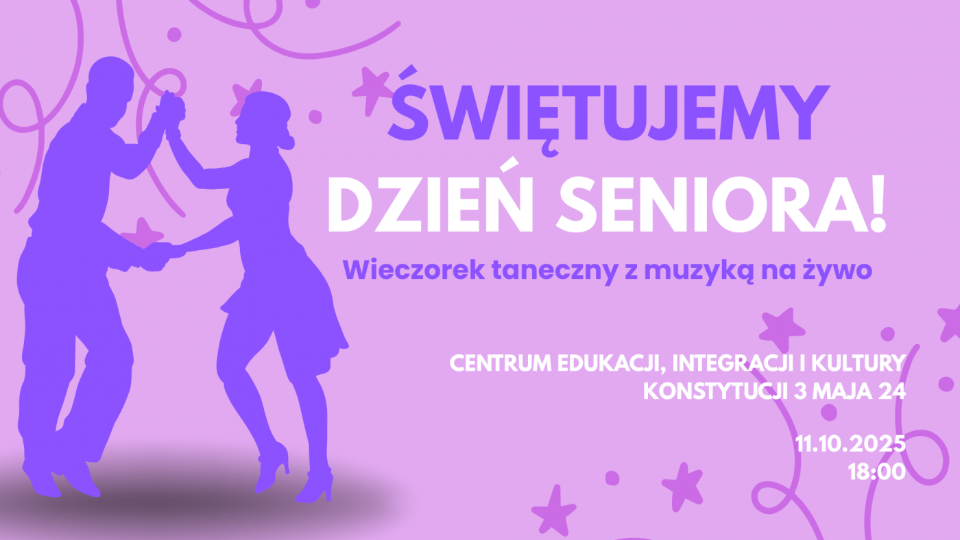 Zaproszenie na Wieczorek Taneczny z okazji Dnia Seniora