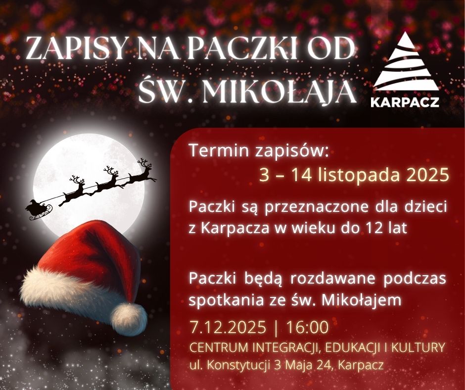 Zapisy na paczki od Świętego Mikołaja Zapisy na paczki od Świętego Mikołaja