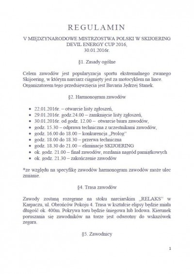 V Międzynarodowe Mistrzostwa Polski w Skijoering