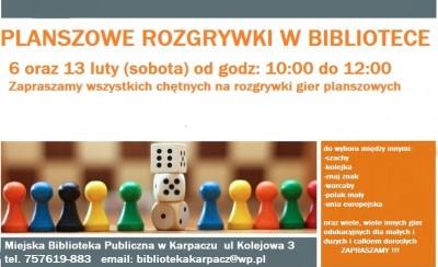 Planszowe rozgrywki w Bibliotece