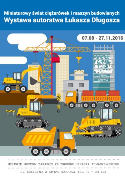 Miniaturowy świat ciężarówek i maszyn budowlanych