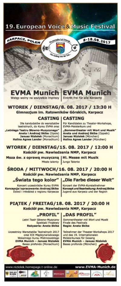 19. EUROPEAN VOICE & MUSIC FESTIVAL - CASTING