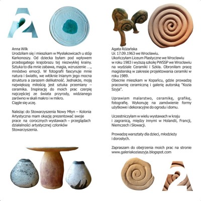 Wernisaż wystawy Agaty Różańskiej i Anny Wilk - CERAMICZNE INSPIRACJE