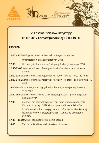 VI Festiwal Smaków Liczyrzepy i III Jarmark Ducha Gór