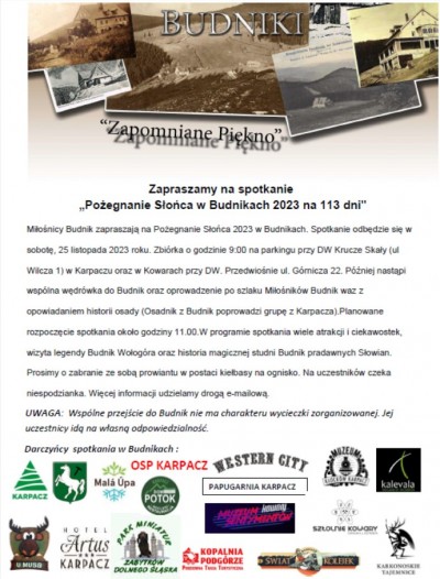 Pożegnanie Słońca w Budnikach